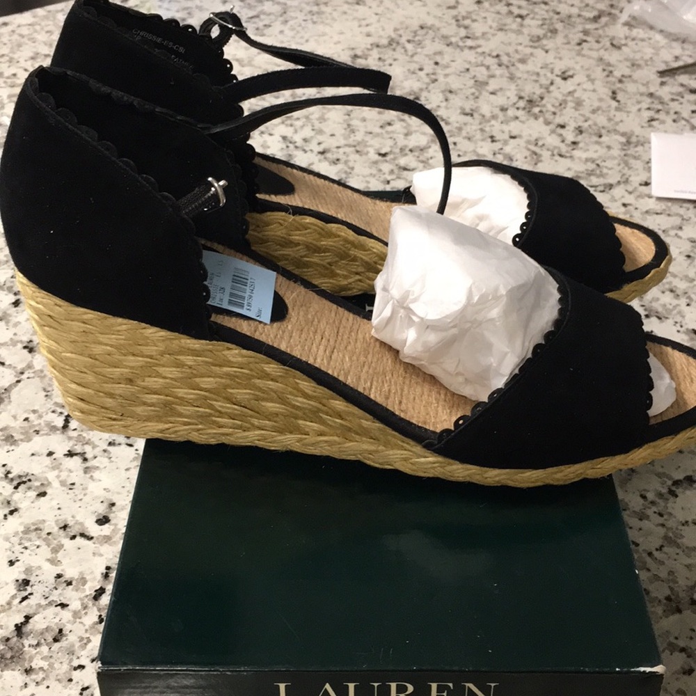 Lauren Ralph Lauren Chrissie Open Toe Leather